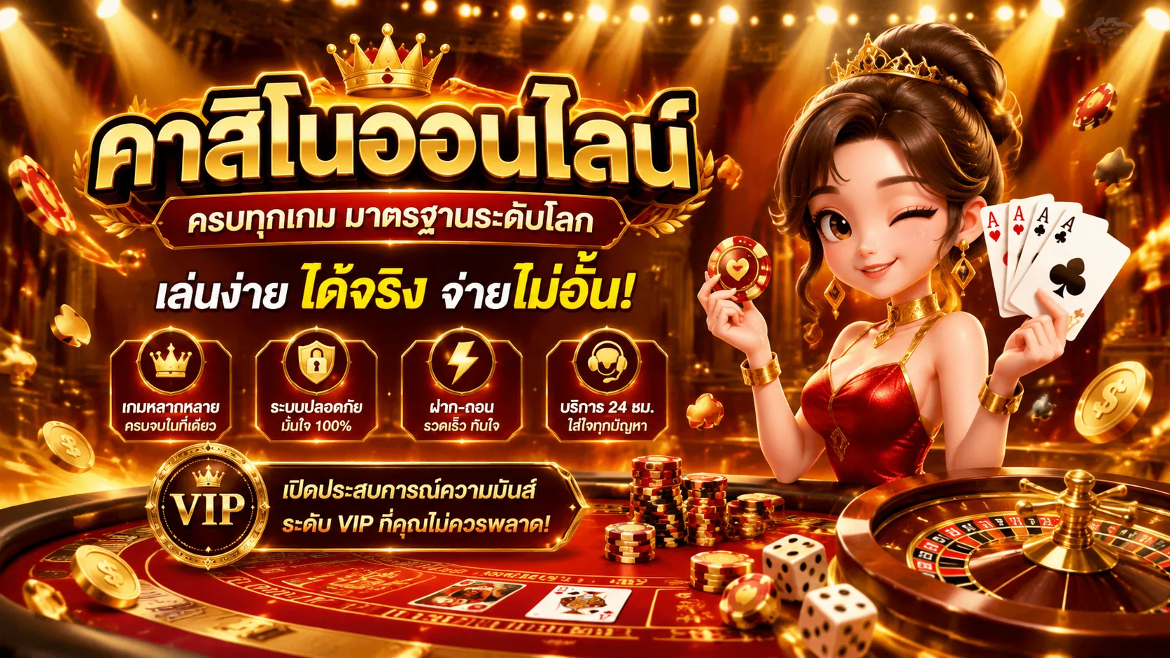 คาสิโนออนไลน์เว็บตรง โต๊ะบาคาร่าสดยิงจากบ่อนจริง