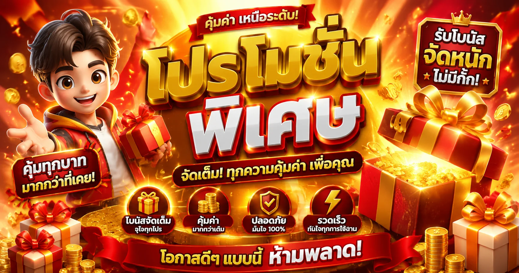 โปรโมชั่นและโบนัสสมาชิกใหม่ AZTEC888